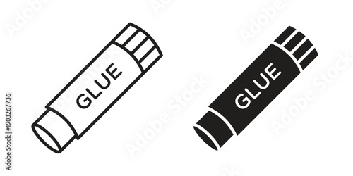 Glue stick icon concept. Thin line symbol. Vector illustration isolated. Editable stroke.