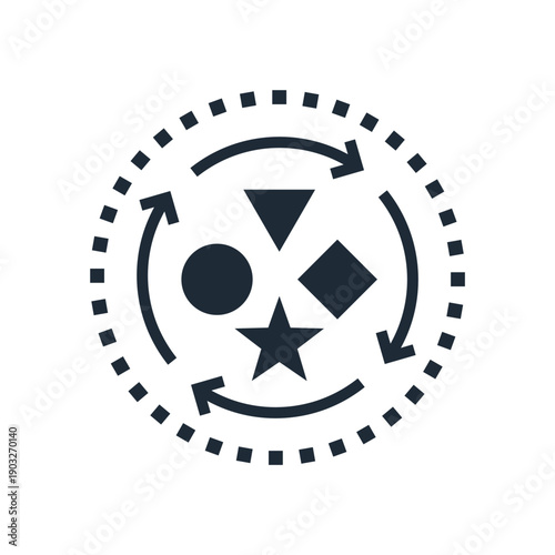 Possibility of choice. Vector linear icon illustration isolated on white background.