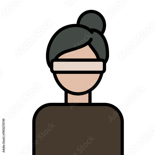 Blind Blindfold Hostage Illustration