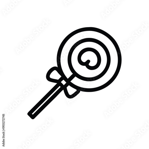 Minimal vector of a swirl lollipop illustration