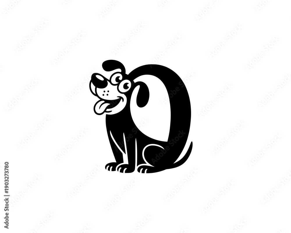 Fototapeta premium Funny dog Alphabet