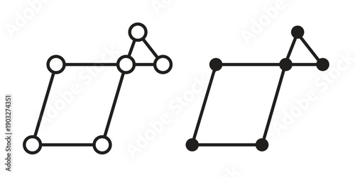 Lyra Constellation icon concept. Thin line symbol. Vector illustration isolated. Editable stroke.