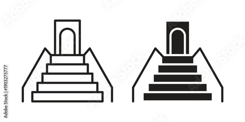 Minbar icon concept. Thin line symbol. Vector illustration isolated. Editable stroke.