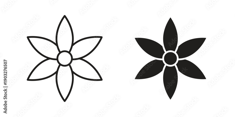Obraz premium Neroli icon concept. Thin line symbol. Vector illustration isolated. Editable stroke.