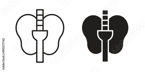 Pelvis icon concept. Thin line symbol. Vector illustration isolated. Editable stroke.