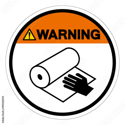 Warning Of Dragging roll Symbol Sign ,Vector Illustration, Isolate On White Background Label.EPS10