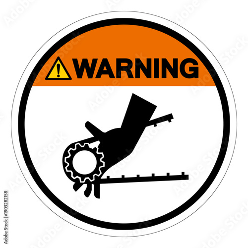 Warning Crush Hazard Symbol Sign ,Vector Illustration, Isolate On White Background Label. EPS10