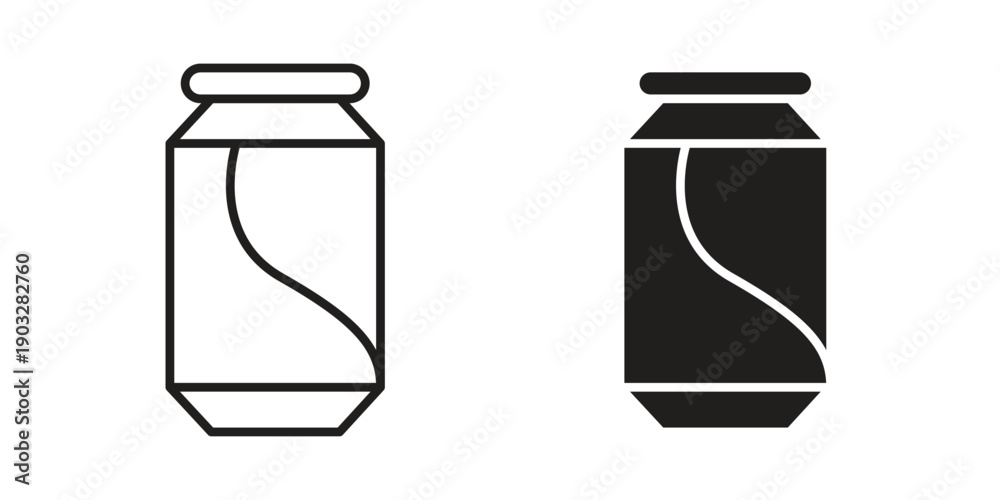 custom made wallpaper toronto digitalSoda can icon concept. Thin line symbol. Vector illustration isolated. Editable stroke.