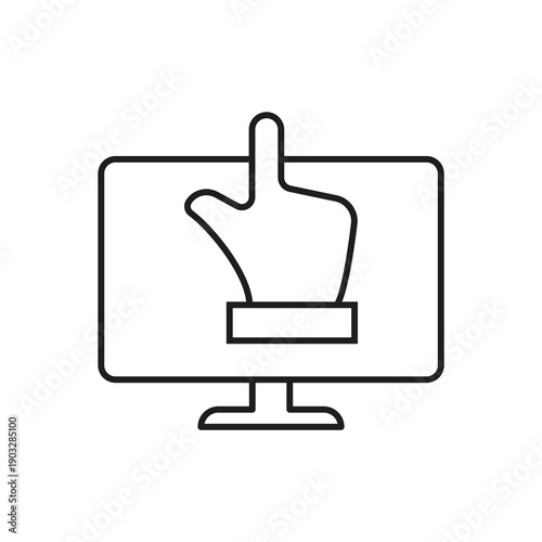 Computer monitor with hand clicking touch screen