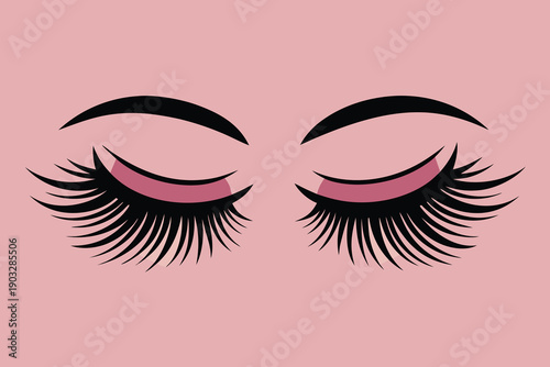 vector illustration of female eyes