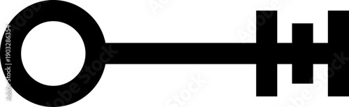 Simple Key Silhouette Icon