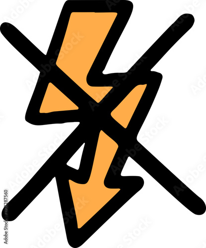 No Power Icon Doodle