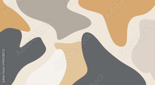 Abstract Camouflage Pattern with Earth Tones.