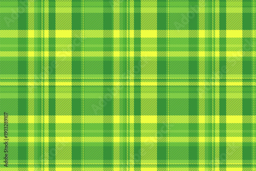 Abstract seamless check pattern, british plaid tartan textile. Book fabric vector texture background in green and lime colors.
