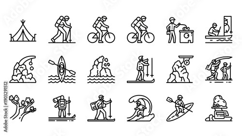 People engaging in various leisure activities.