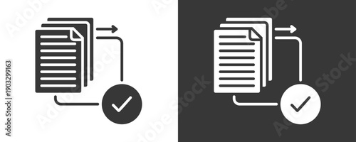 Assignment Icon Set Vector Collection Isolated In Black And White