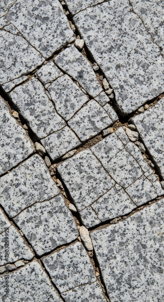 Obraz premium Close-up of cracked stone surface.