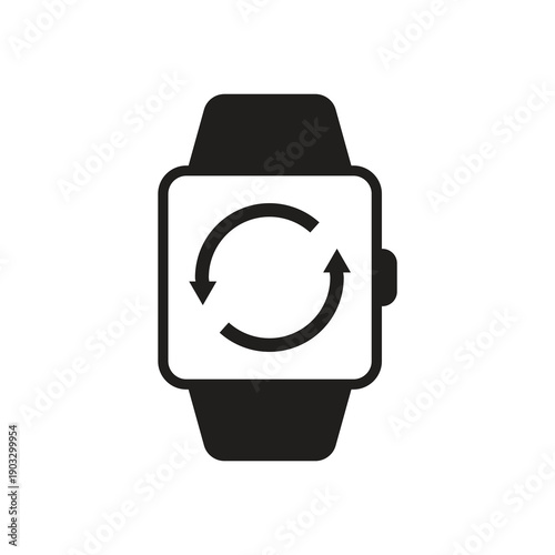 Smartwatch update system sync and data refresh solid