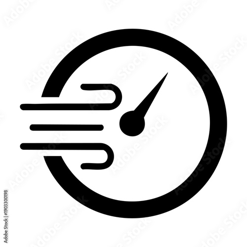 Wind speed gauge icon