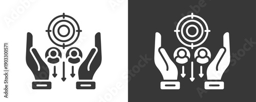 Goal Icon Set Vector Collection Isolated In Black And White
