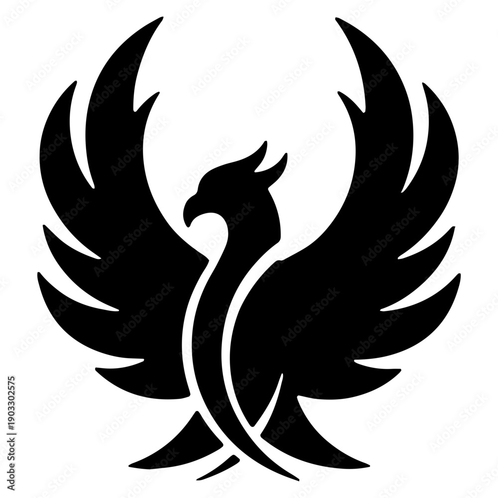 Obraz premium Phoenix Bird Logo Vector