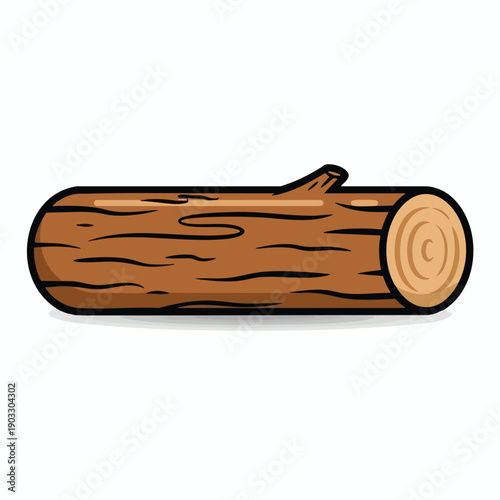 Cartoon log or timber illustration