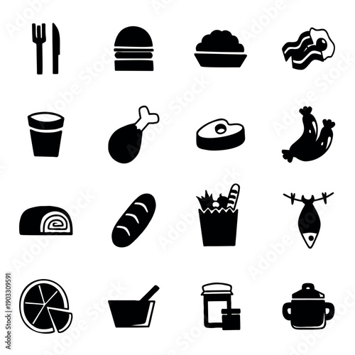 Gastronomy & Food Vector Icons