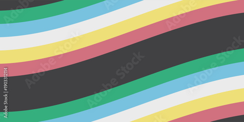 Disability pride flag. Color stripes representing a form of impairment, background modern
