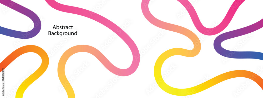Obraz premium colorful gradient curved lines abstract banner background. Creative trendy style design.