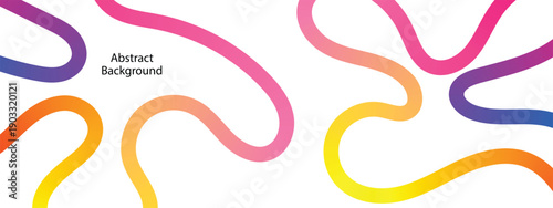 colorful gradient curved lines abstract banner background. Creative trendy style design.