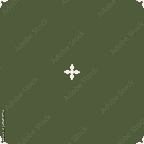 Wallpaper Mural Minimal Nomadic Seamless Pattern with Single Central Asian Cross Motif Torontodigital.ca