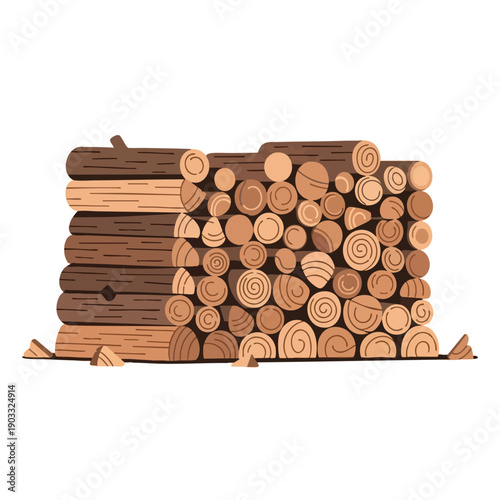 Stack of Cut Logs
