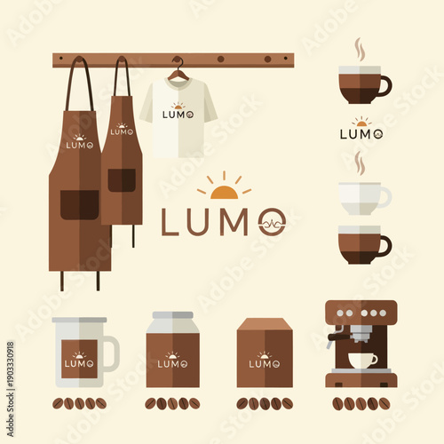 Coffee Merchandise and Accessories for Cafe.