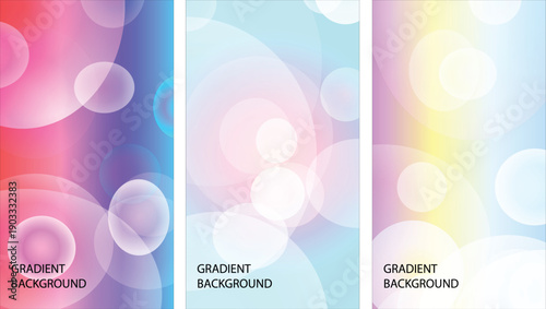 Soft gradient background with bokeh circles and abstract light effects for mobile wallpapers