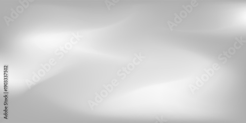 Silver foil background with metal mirror texture. Chrome gradient surface with light gloss simple abstract