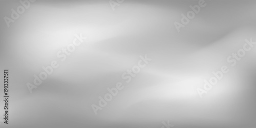 Silver foil background with metal mirror texture. Chrome gradient surface with light gloss simple abstract.vector illustration