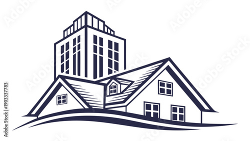 Real Estate House and Building Logo Design Vector