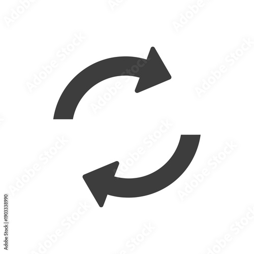 Free Download A dark gray circular arrow icon represents the concept of refresh or repeat. - GFXLoad