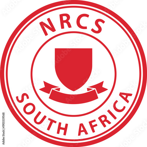 NRCS South Africa Official Seal - Red Emblem for Regulatory Compliance and Standards