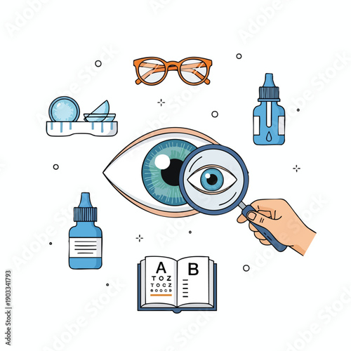 Eye Care and Vision Illustration