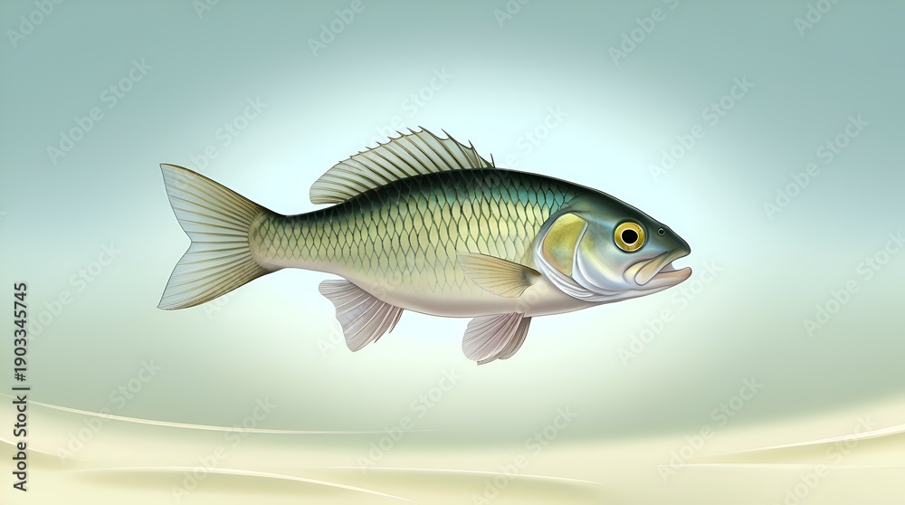 Fototapeta premium Highly Detailed Illustration of a Chub Fish