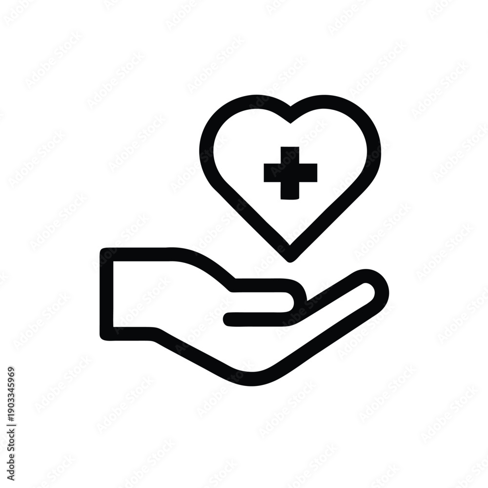 Obraz premium health, medical, healthcare, heart, care, support, aid, protection, wellness, charity, help, hospital,