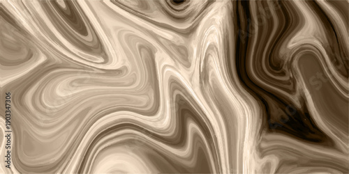 An abstract brown background features a wavy liquid design with a metallic gold swirl and satin texture, creating a flowing fractal pattern perfect for an artistic wallpaper backdrop