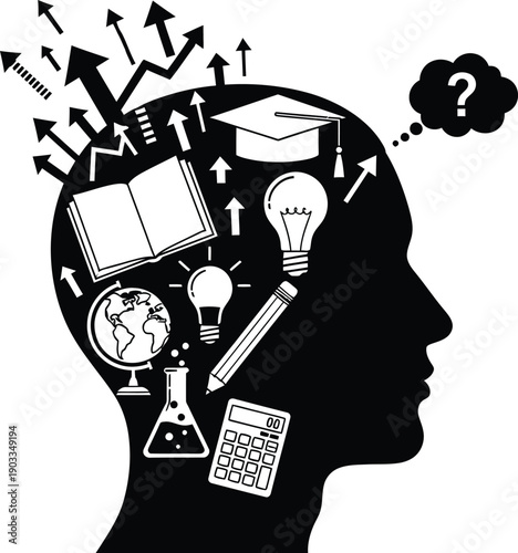 Education and learning concepts in the human mind