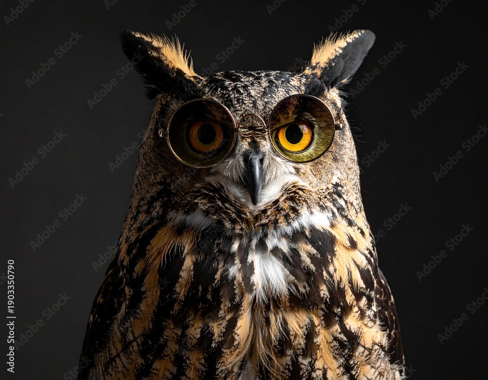 Obraz premium A cute portrait Great Horned owl