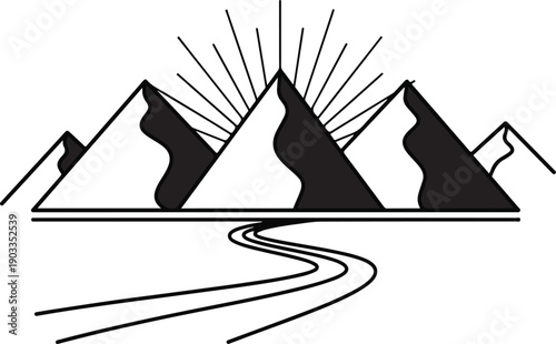 Minimalist icon representing a vector file format placeholder