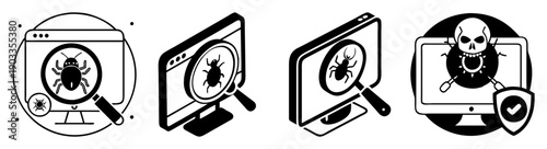 Hand drawn clock icons set time management deadline flat vector illustration isolated