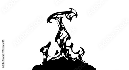 abstract flame design element