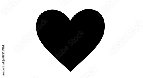 black heart symbol on white background