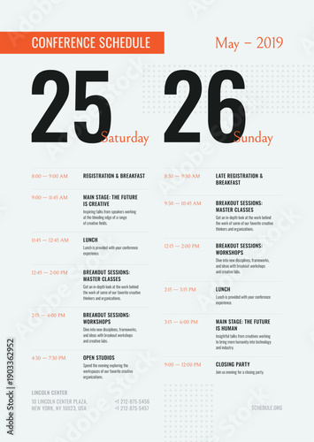 Conference Schedule Program Poster Template